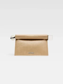 Discount Jacquemus De Rond Carr&eacute;-clutch Beige