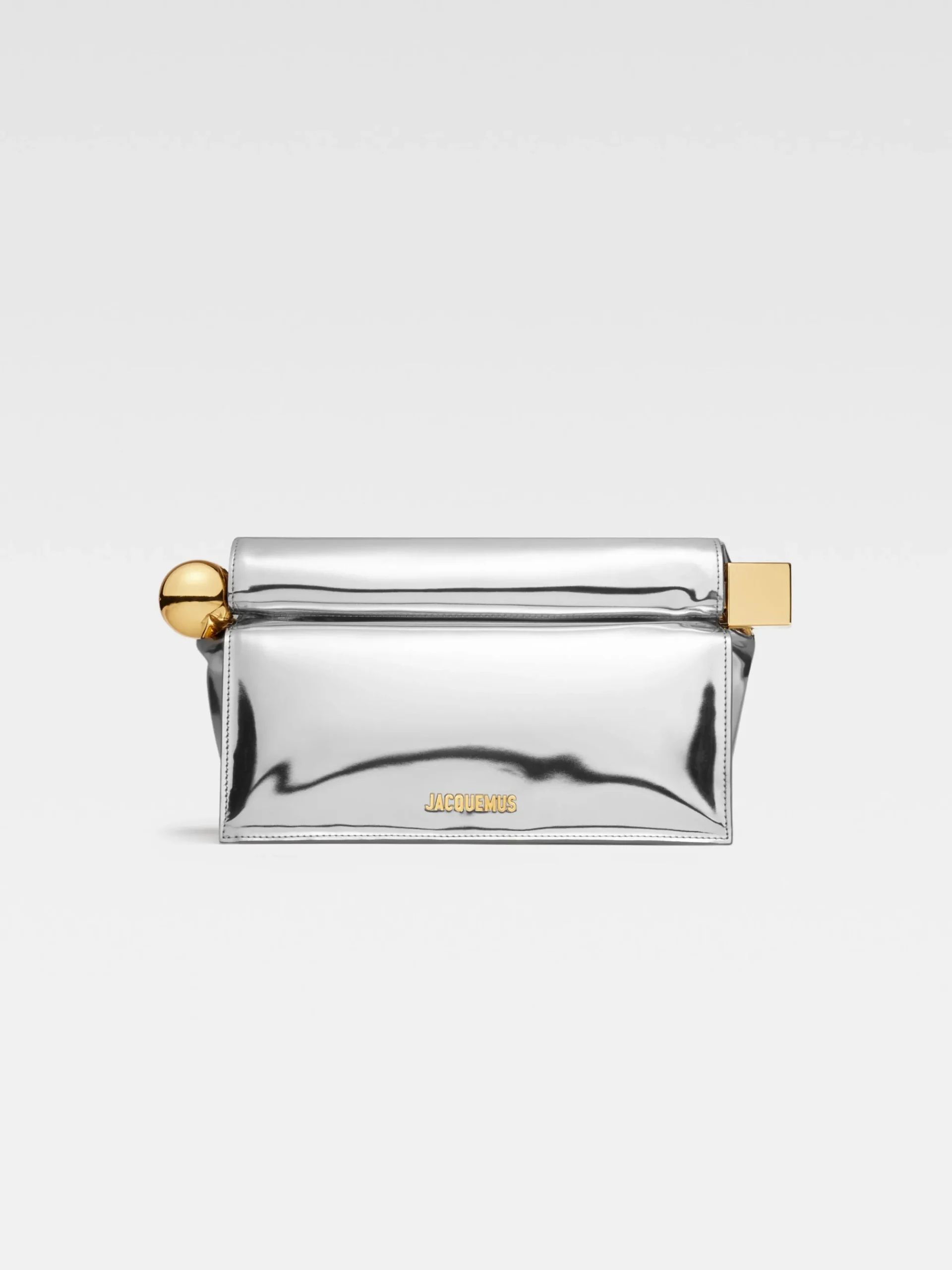 Clearance Jacquemus De Rond Carré clutch Silver