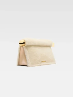 New Jacquemus De Rond Carr&eacute;-clutch Off-White