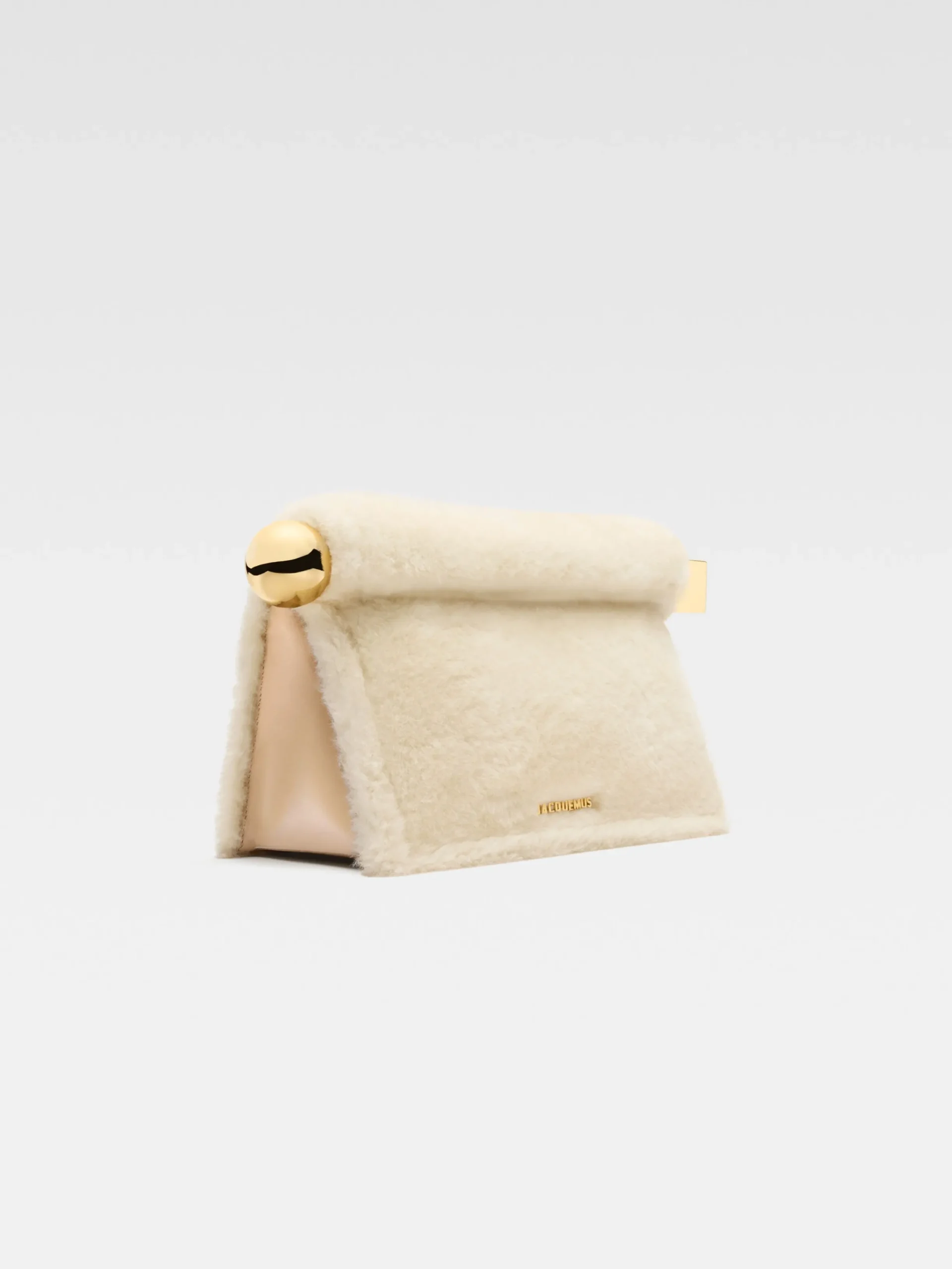 New Jacquemus De Rond Carré-clutch Off-White