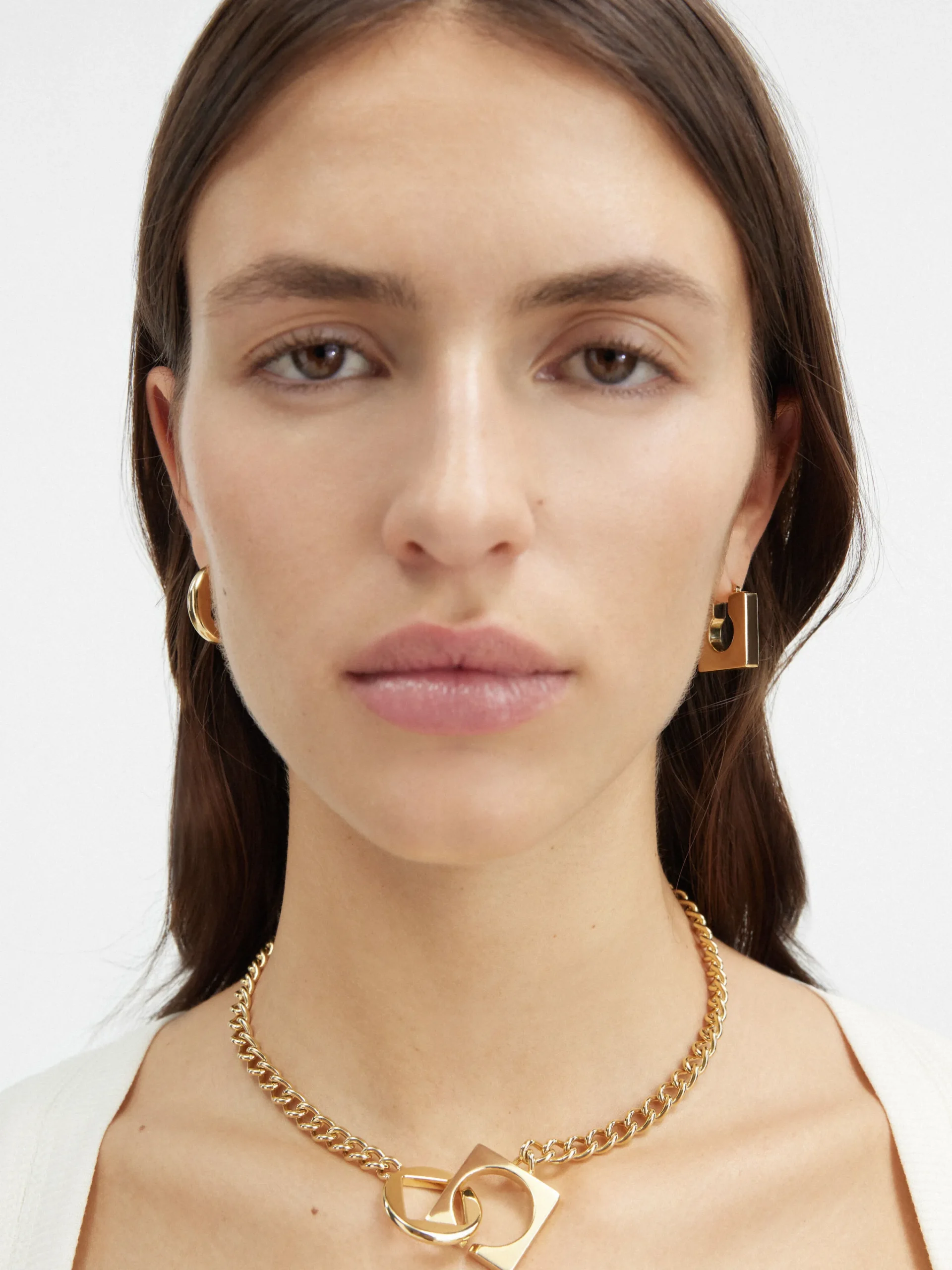 Sale Jacquemus De Rond Carré halsketting LightGold