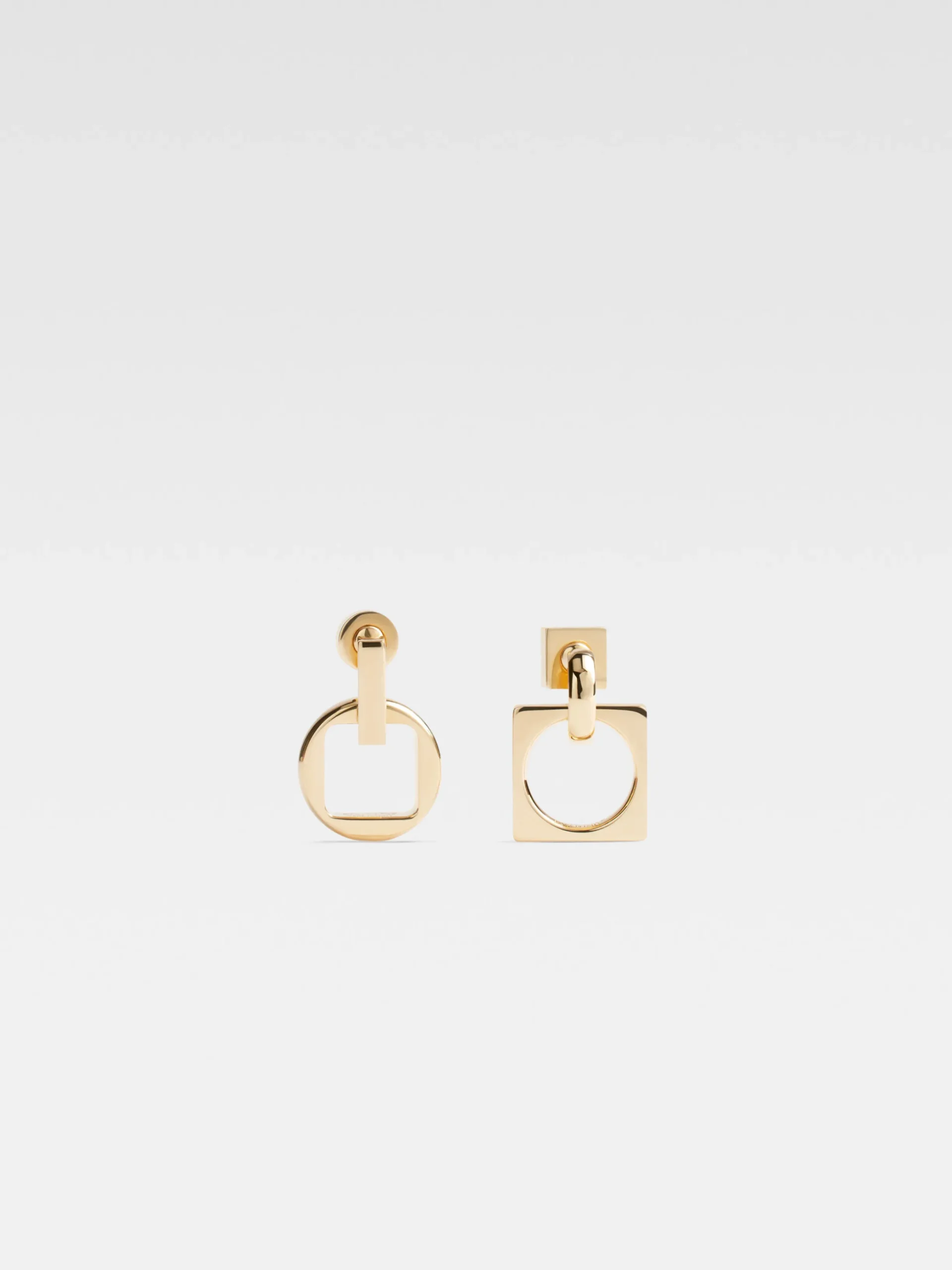 New Jacquemus De Rond Carré oorhangers LightGold