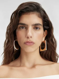 Best Jacquemus De Rond Carr&eacute; oorringen White