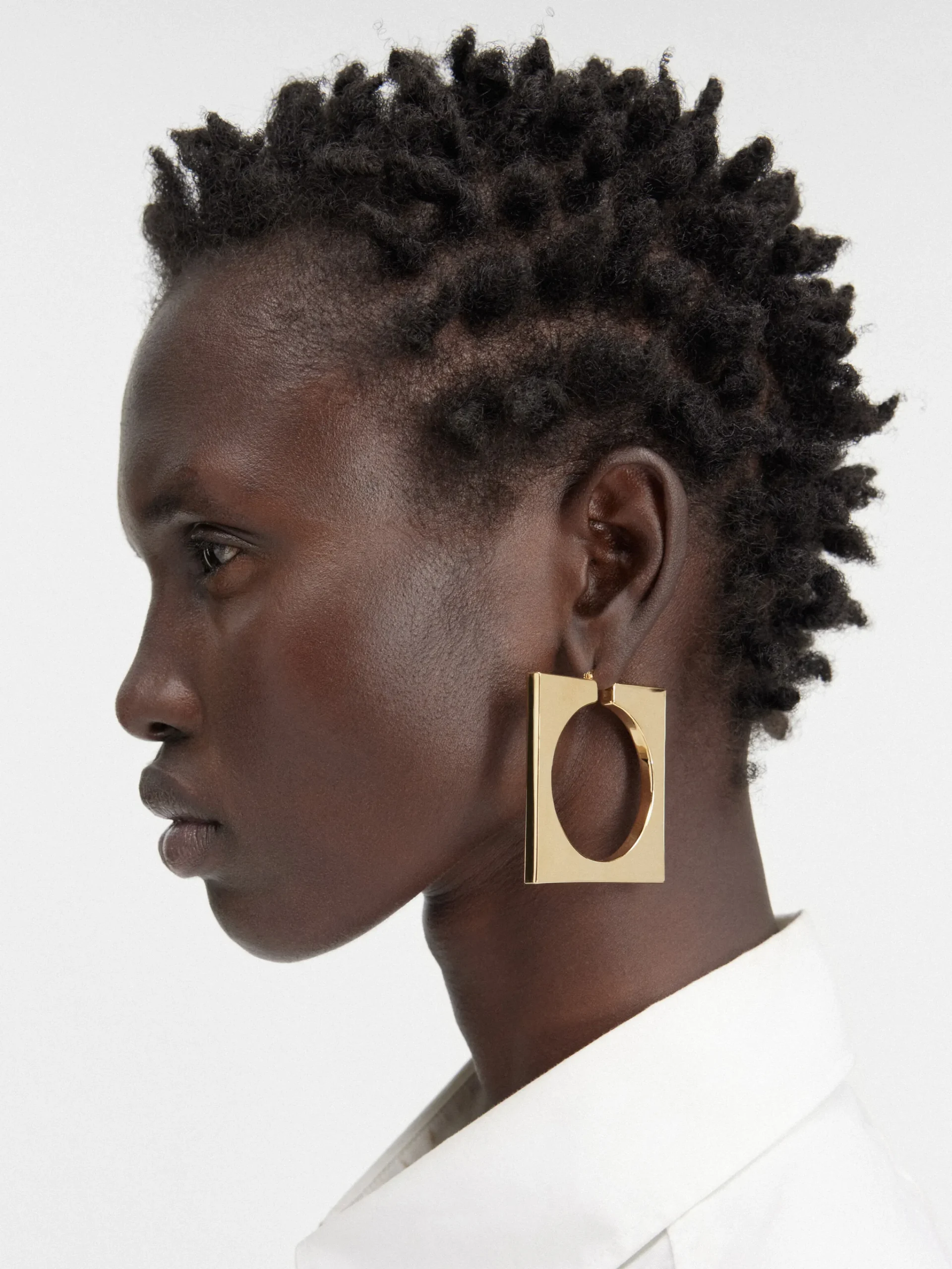 Outlet Jacquemus De Rond Carré oorringen LightGold