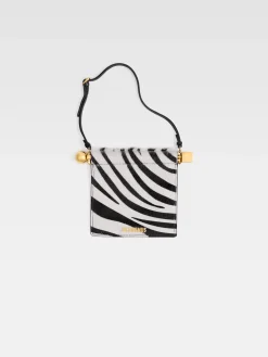 Best Jacquemus De Rond Carr&eacute; portemonnee Black&WhiteZebra