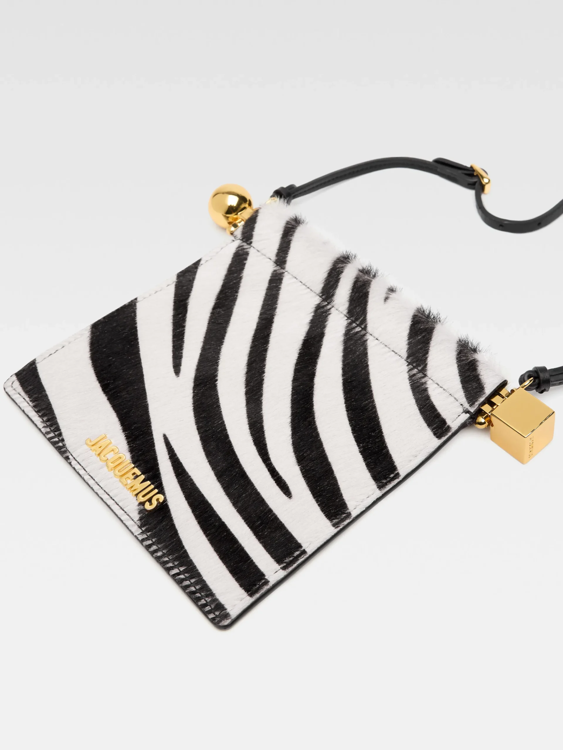 Best Jacquemus De Rond Carré portemonnee Black&WhiteZebra