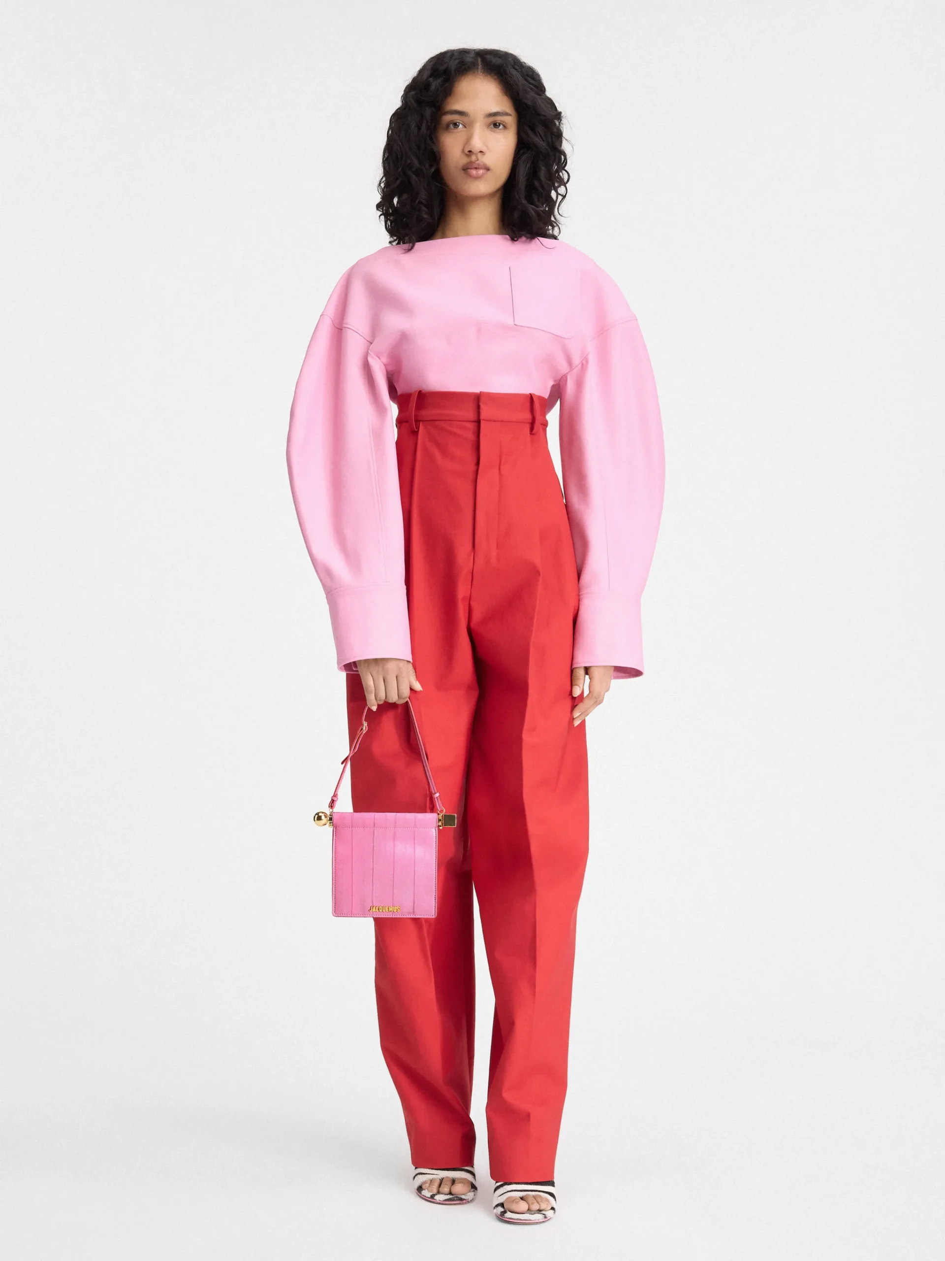 New Jacquemus De Rond Carré portemonnee PalePink