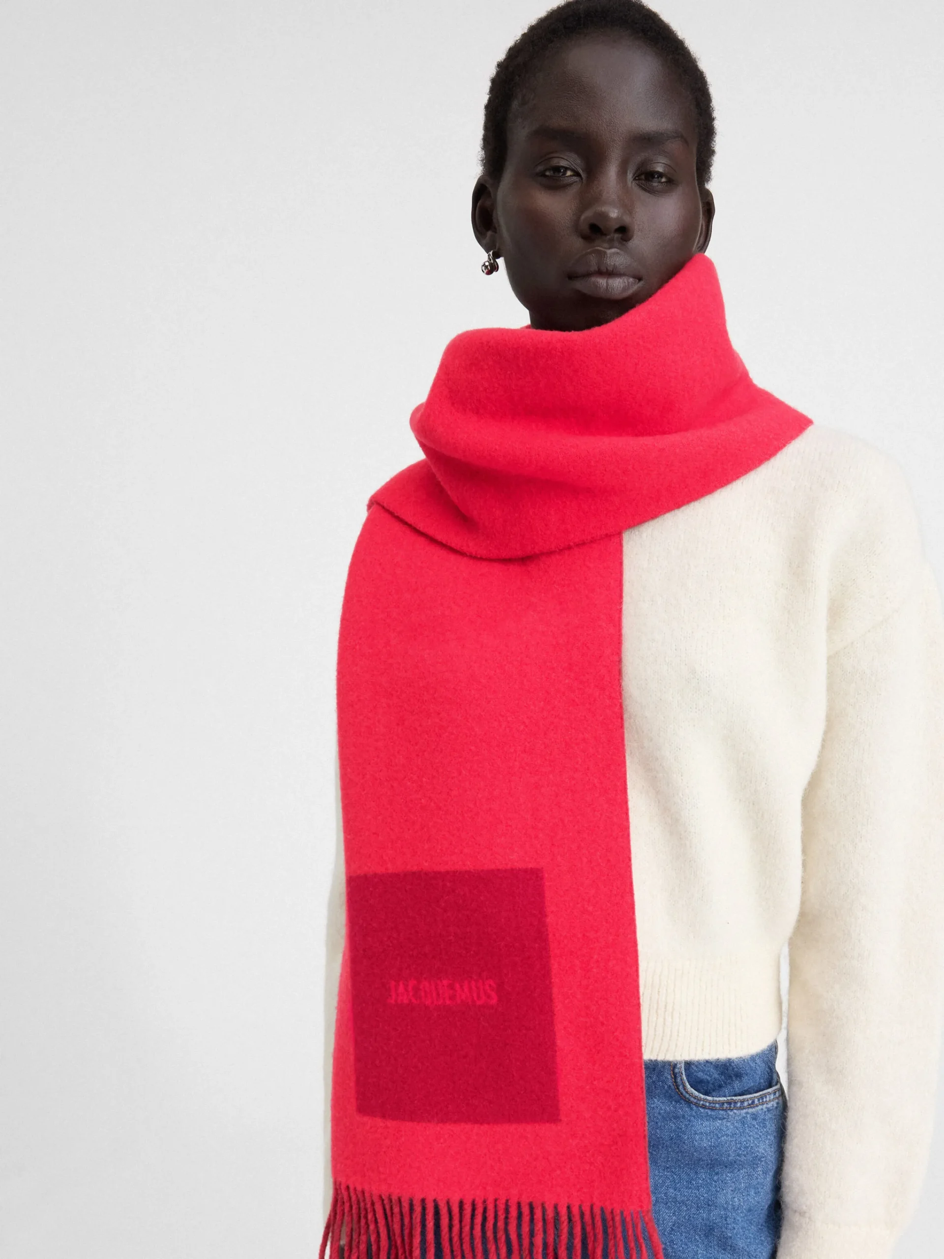 Clearance Jacquemus De Rond Carré sjaal Multi-Red