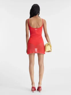Online Jacquemus De Roupao gebreide jurk Red