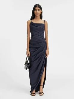 Fashion Jacquemus De Saudade lange jurk DarkNavy