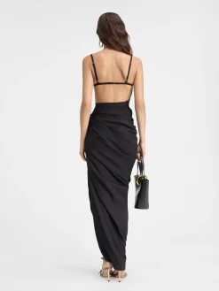Outlet Jacquemus De Saudade lange jurk Black