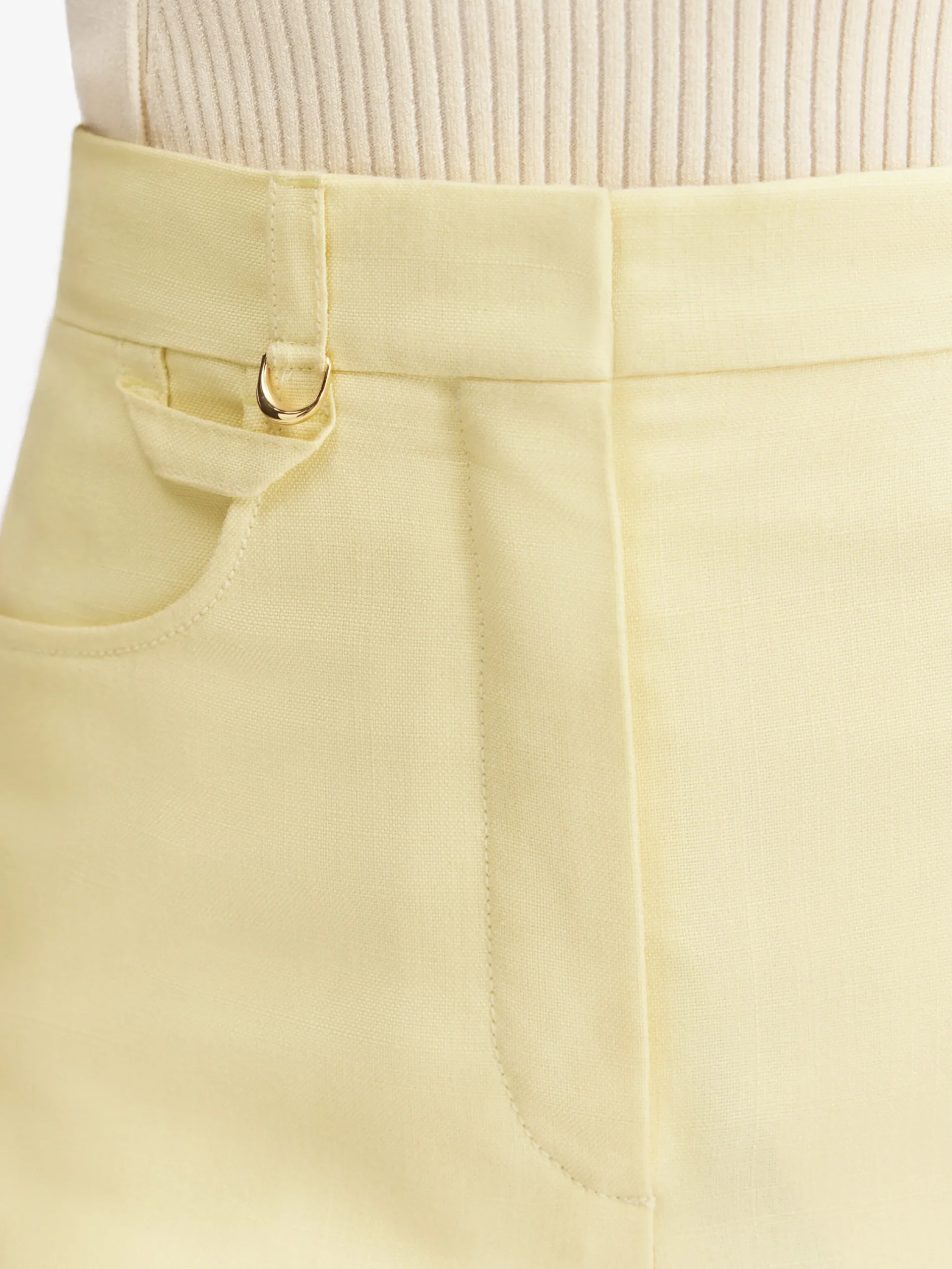New Jacquemus De Sauge broek PaleYellow