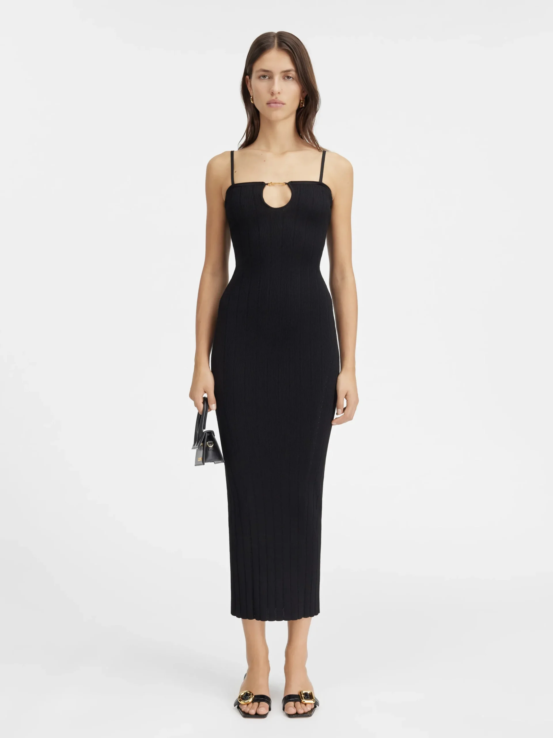 Hot Jacquemus De Sierra jurk met bandjes Black