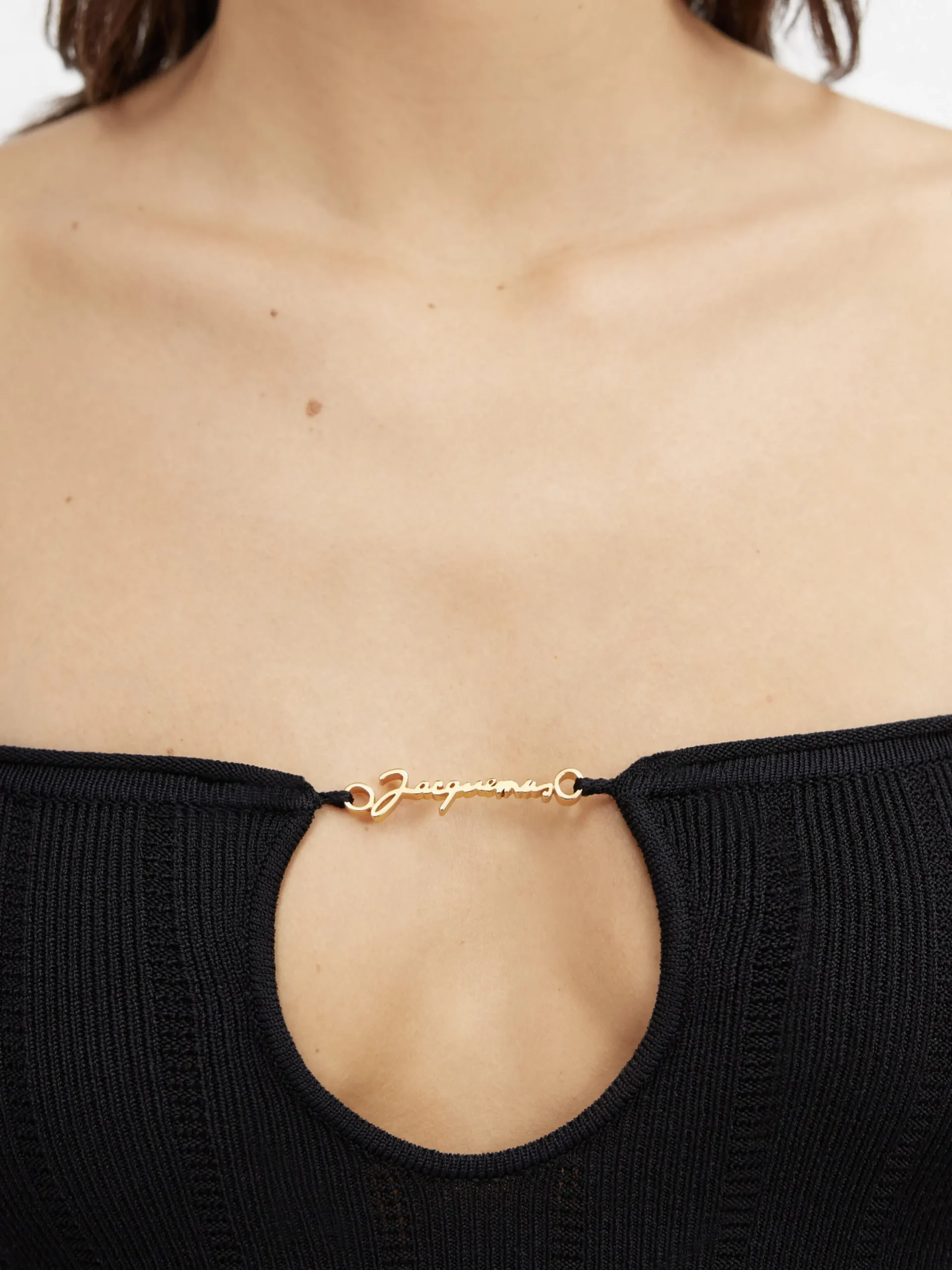 Hot Jacquemus De Sierra jurk met bandjes Black