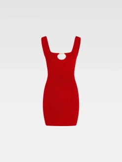 Discount Jacquemus De Sierra mini jurk DarkRed