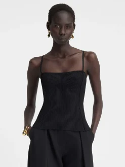 Hot Jacquemus De Sierra top Black