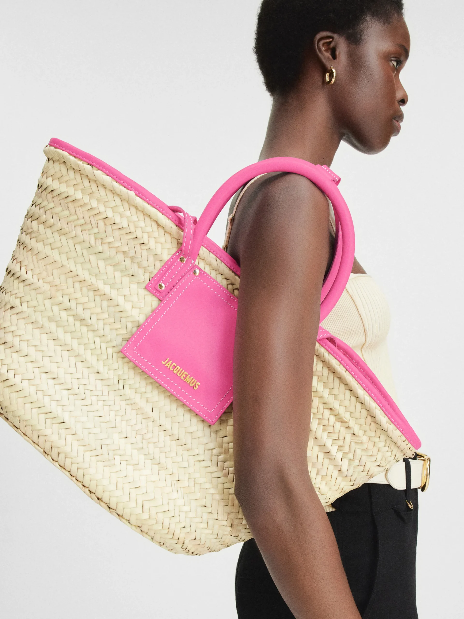 Discount Jacquemus De Soli mand NeonPink