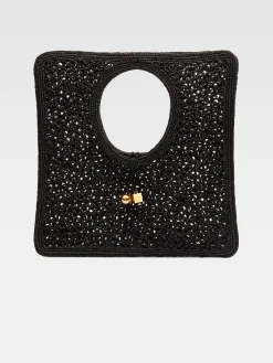 Clearance Jacquemus De Spiaggia vierkante tas Black