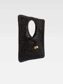 Clearance Jacquemus De Spiaggia vierkante tas Black
