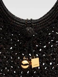 Clearance Jacquemus De Spiaggia vierkante tas Black