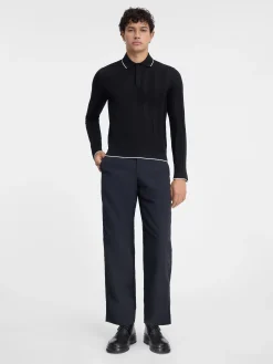 Discount Jacquemus De Tricot polo met lange mouwen Black