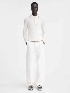 Outlet Jacquemus De Tricot polo met lange mouwen Off-White