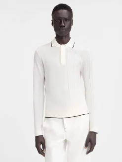 Outlet Jacquemus De Tricot polo met lange mouwen Off-White
