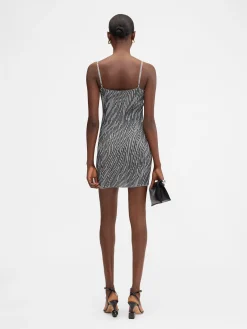 Fashion Jacquemus De Zebra gebreide mini jurk Black&WhiteZebra
