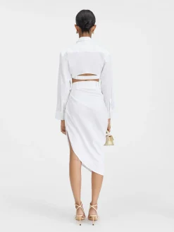 Fashion Jacquemus Het Bahia shirt met korte pasvorm White