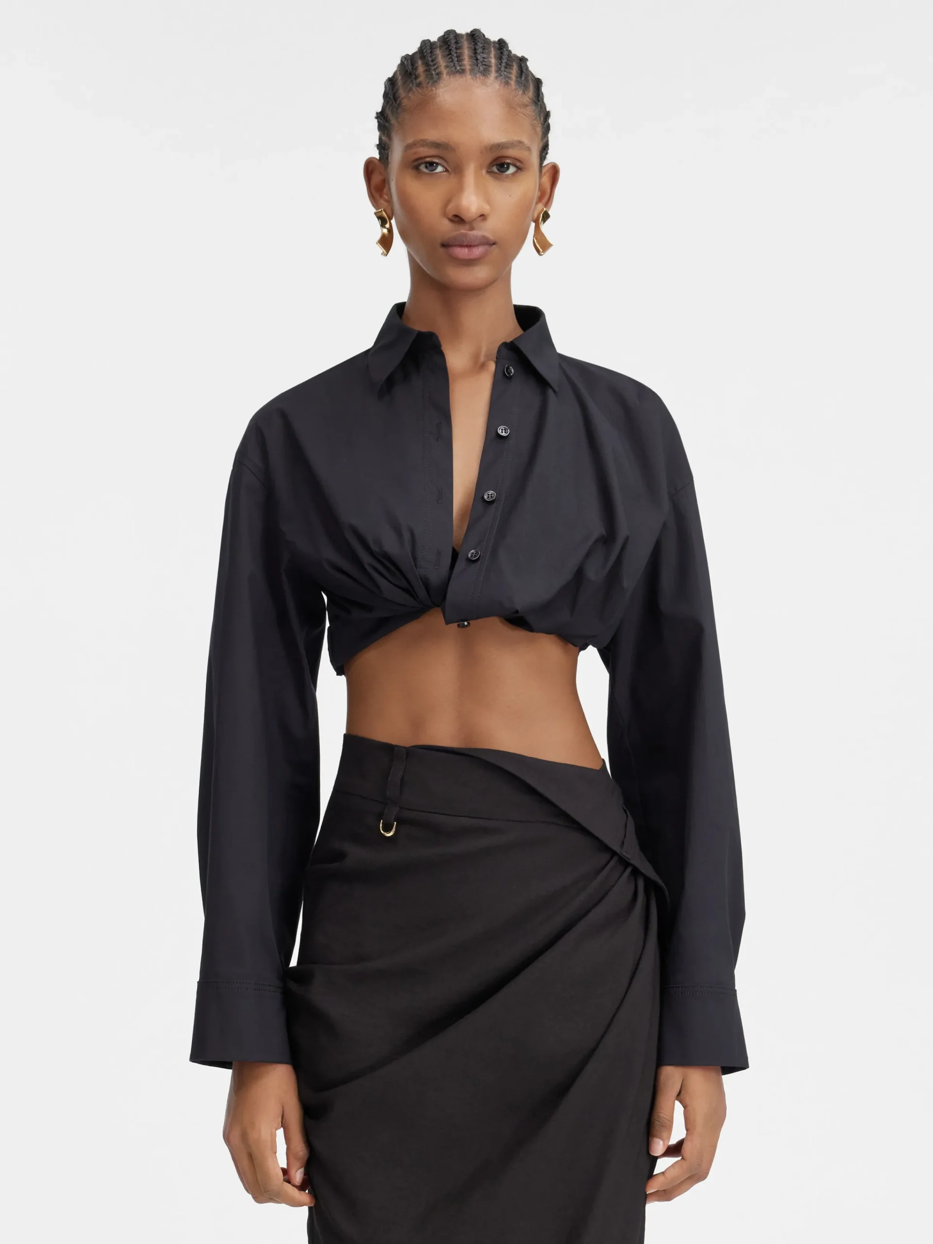 Sale Jacquemus Het Bahia shirt met korte pasvorm Black