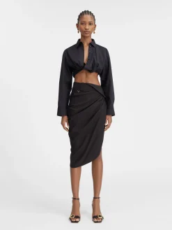 Sale Jacquemus Het Bahia shirt met korte pasvorm Black
