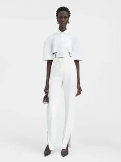 Sale Jacquemus Het Bari cropped shirt White