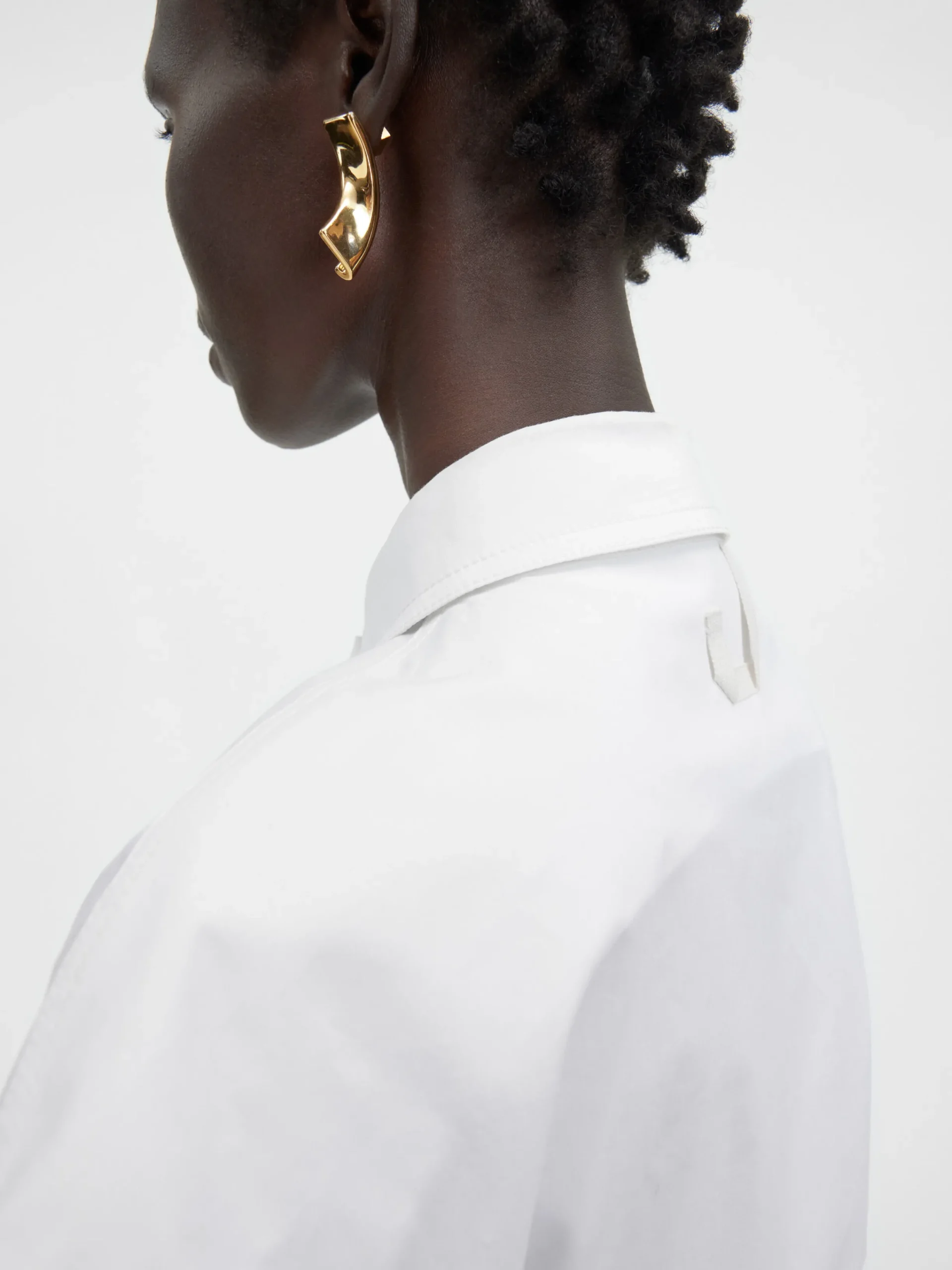 Sale Jacquemus Het Bari cropped shirt White