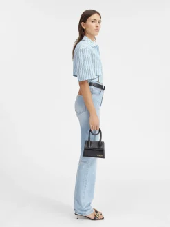Clearance Jacquemus Het Bari cropped shirt PrintBlueStripes