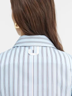Clearance Jacquemus Het Bari cropped shirt PrintBlueStripes
