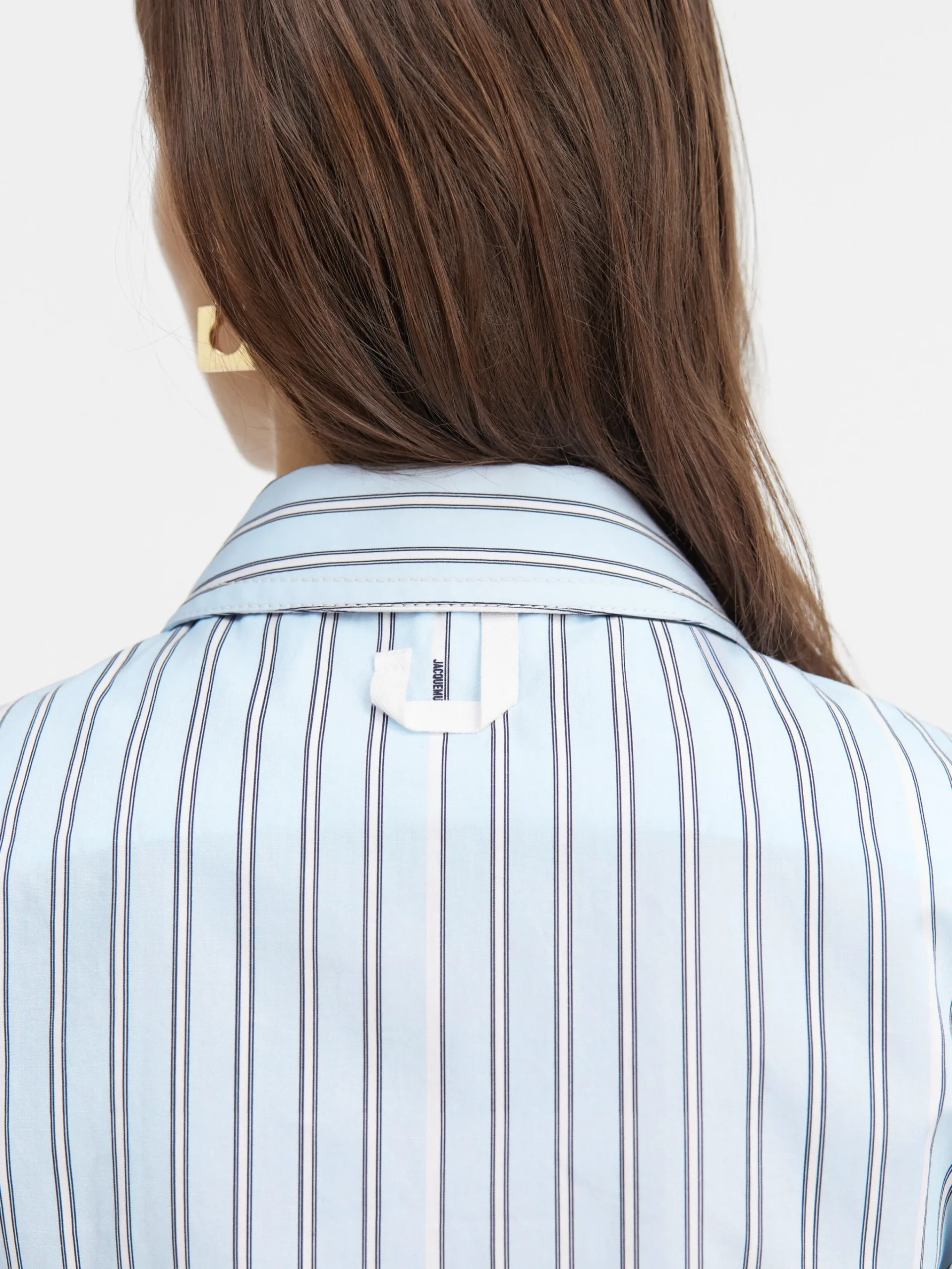 Clearance Jacquemus Het Bari cropped shirt PrintBlueStripes