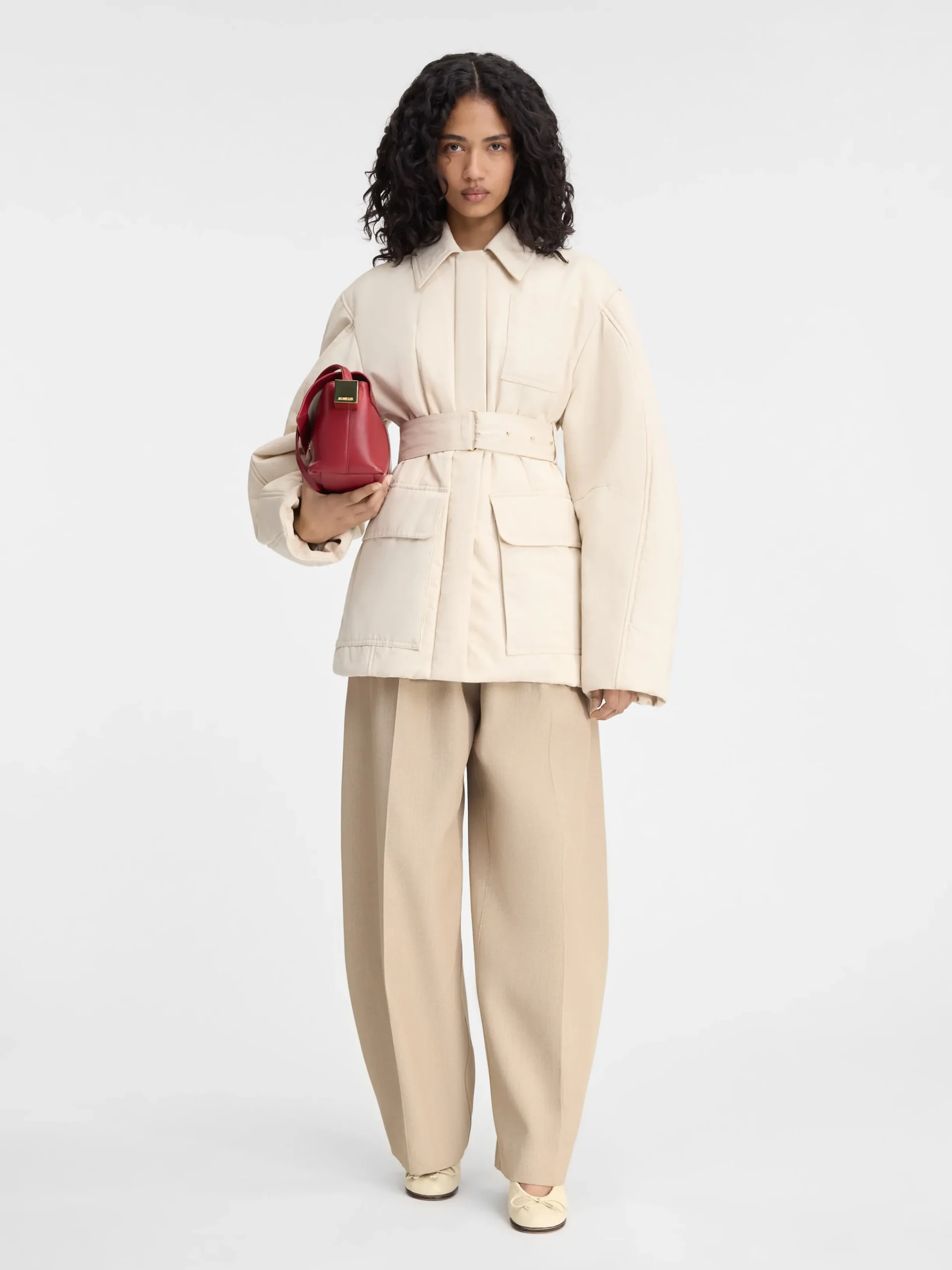 Online Jacquemus Het Bari jasje Beige