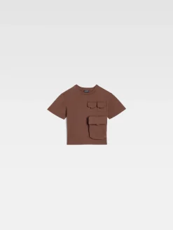 Online Jacquemus Het Bolso T-shirt voor kinderen DarkBrown