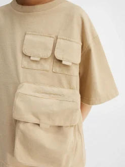 New Jacquemus Het Bolso T-shirt voor kinderen DarkBeige