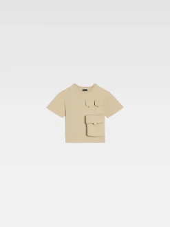 New Jacquemus Het Bolso T-shirt voor kinderen DarkBeige