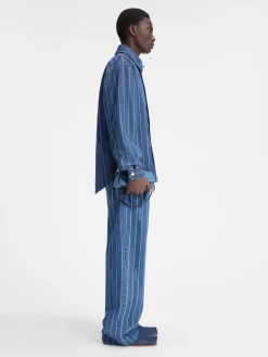 Discount Jacquemus Het Boulanger shirt PrintBlueStripes