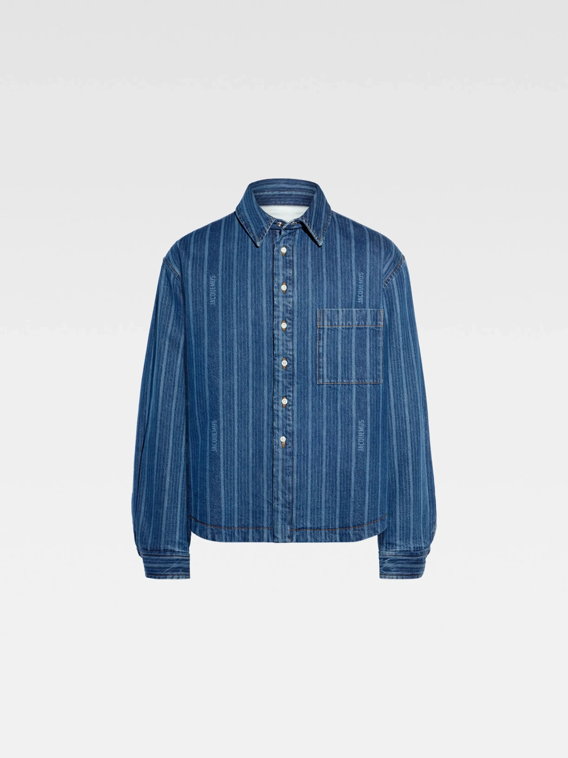 Discount Jacquemus Het Boulanger shirt PrintBlueStripes
