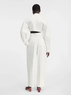 Hot Jacquemus Het Cabrio de-N&icirc;mes denim jack Off-White