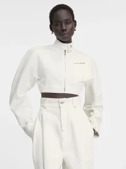 Hot Jacquemus Het Cabrio de-N&icirc;mes denim jack Off-White