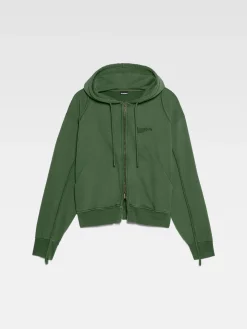 Fashion Jacquemus Het Camargue sweatshirt met rits DarkGreen