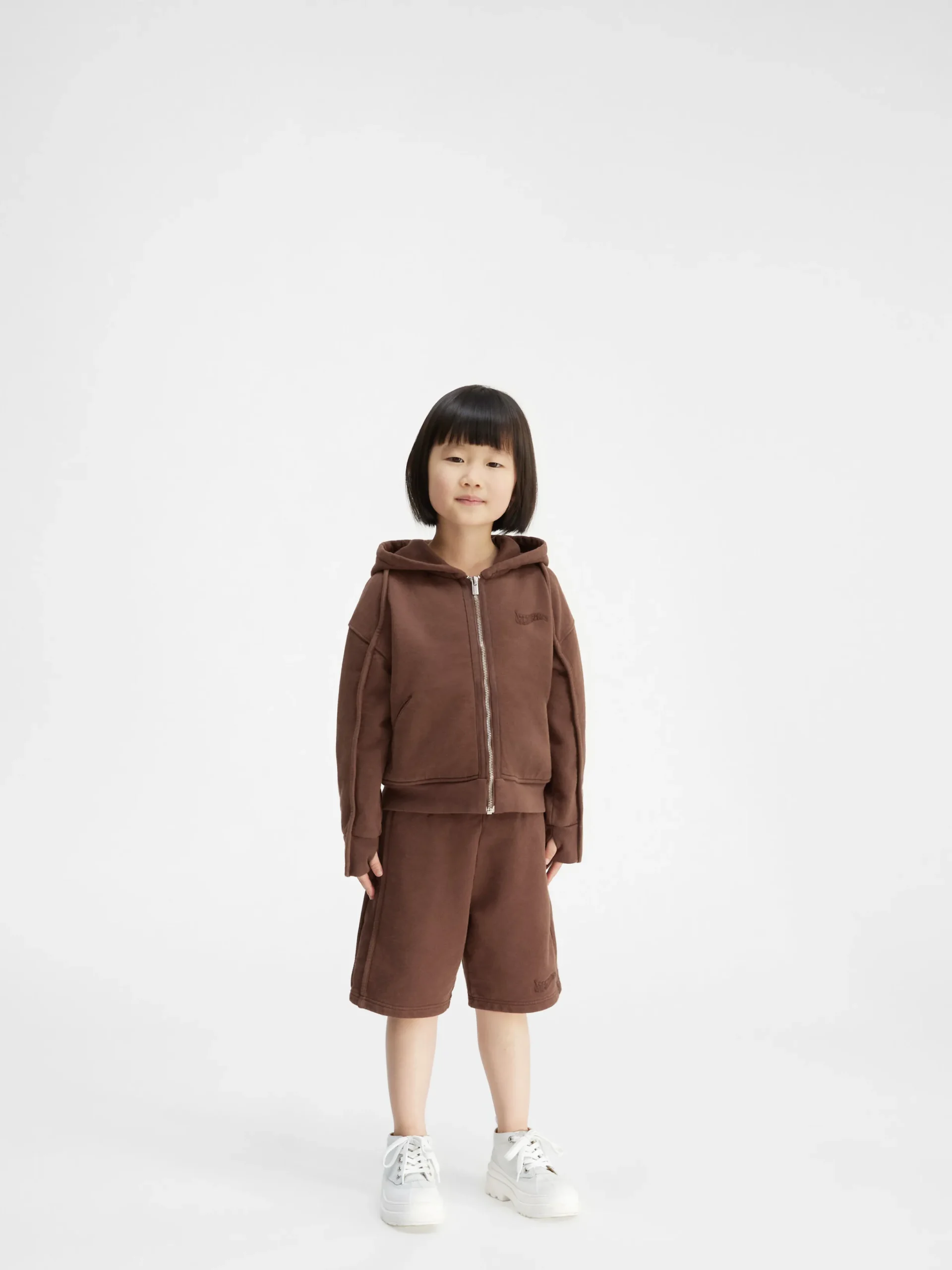 Discount Jacquemus Het Camargue sweatshirt met rits voor kinderen DarkBrown
