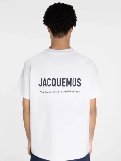 Sale Jacquemus Het Capri T-shirt met adres Capriwhite