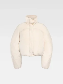 Best Jacquemus Het Caraco cropped gewatteerde jasje Off-White