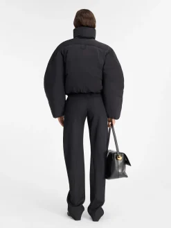 Discount Jacquemus Het Caraco cropped gewatteerde jasje Black