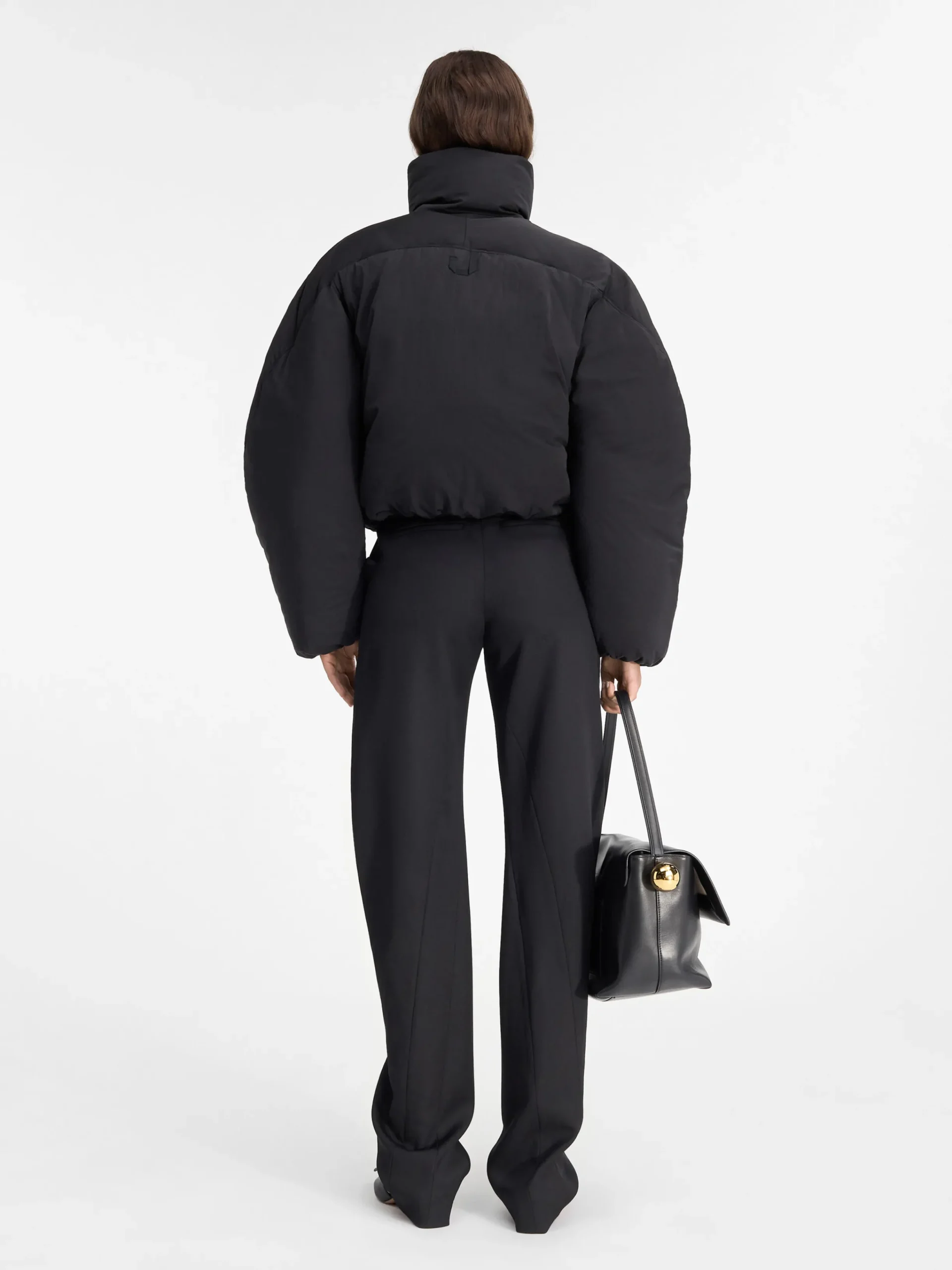 Discount Jacquemus Het Caraco cropped gewatteerde jasje Black